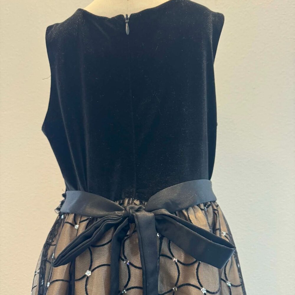 Jane Copeland Girls Black Formal Dress | Tulle Skirt & Rhinestones - Picture 4 of 8